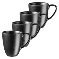 Netto Marken-Discount Mäser Kaffeebecher-Set, Steinzeug Essential Schwarz Angebot