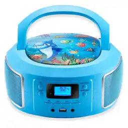 Netto Marken-Discount Cyberlux tragbarer Kinder CD-Player CD/MP3 USB Kinder Radio blau Angebot