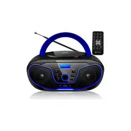 Netto Marken-Discount Cyberlux CD-Player Radio mit Fernbedienung CD/MP3 USB AUX-In blau Angebot