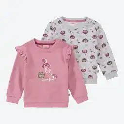 NKD Baby-Mädchen-Sweatshirt mit hohem Baumwollanteil, 2er-Set Angebot