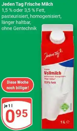 Globus Jeden Tag Frische Milch Angebot