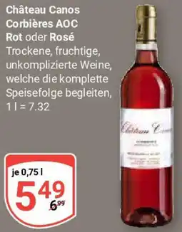 Globus Château Canos Corbières AOC Rot oder Rosé Angebot