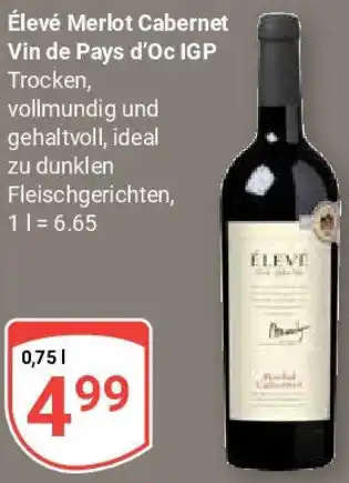 Globus Élevé Merlot Cabernet Vin de Pays d'Oc IGP Angebot
