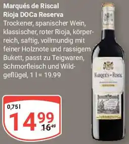 Globus Marqués de Riscal Rioja DOCa Reserva Angebot
