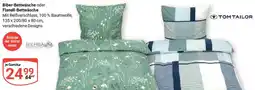 Globus BIERBAUM oder TOM TAILOR Biber-Bettwäsche oder Flanell-Bettwäsche Angebot