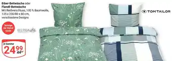 Globus BIERBAUM oder TOM TAILOR Biber-Bettwäsche oder Flanell-Bettwäsche Angebot