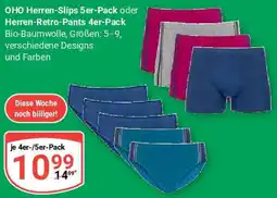 Globus OHO Herren-Slips 5er-Pack oder Herren-Retro-Pants 4er-Pack Angebot