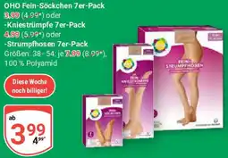 Globus OHO Fein-Söckchen 7er-Pack oder Kniestrümpfe 7er-Pack Angebot