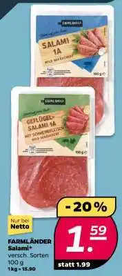 NETTO FARMLÄNDER Salami Angebot