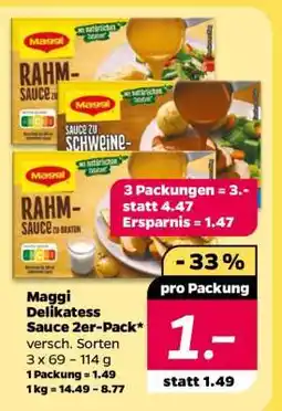 NETTO Maggi Delikatess-Sauce 2er-Pack Angebot