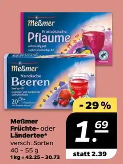 NETTO Meßmer Früchte- oder Ländertee Angebot