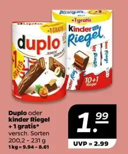 NETTO duplo oder kinder Riegel + 1 gratis Angebot
