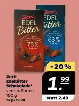 NETTO Zetti Edelbitter Schokolade Angebot