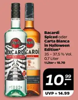 NETTO Bacardi Spiced oder Carta Blanca in Halloween Edition Angebot