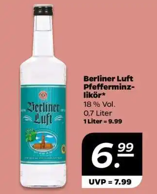NETTO BERLINER LUFT Pfefferminzlikör Angebot