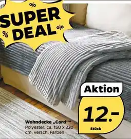 NETTO Wohndecke 'Cord' Angebot