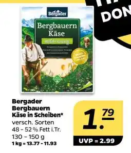 NETTO Bergader Bergbauern Käse in Scheiben Angebot