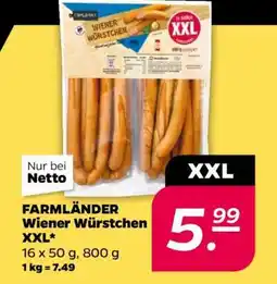 NETTO FARMLÄNDER Wiener Würstchen XXL Angebot