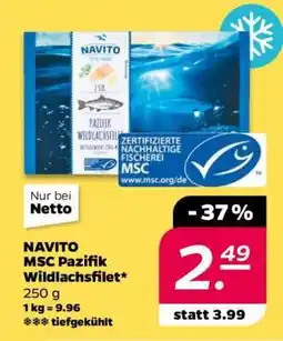 NETTO NAVITO MSC Pazifik- Wildlachsfilet Angebot