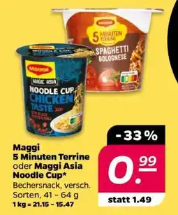 NETTO Maggi 5 Minuten Terrine oder Maggi Asia Noodle Cup Angebot