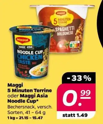 NETTO Maggi 5 Minuten Terrine oder Maggi Asia Noodle Cup Angebot