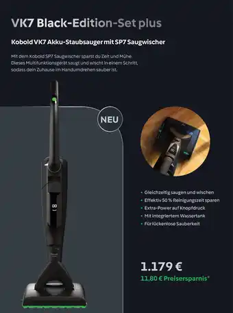 Vorwerk Kobold VK7 Akku-Staubsauger mit SP7 Saugwischer Angebot