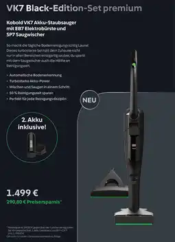 Vorwerk Kobold VK7 Akku-Staubsauger mit EB7 Elektrobürste und SP7 Saugwischer Angebot