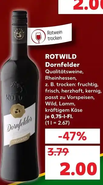 Kaufland Rotwild Dornfelder Angebot