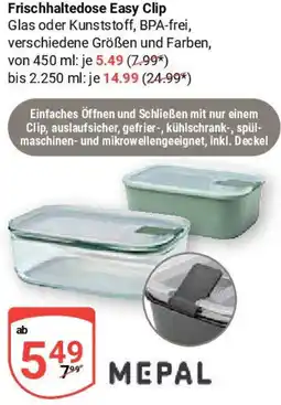 Globus MEPAL Frischhaltedose Easy Clip Angebot