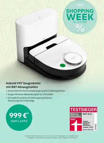 Vorwerk Kobold VR7 Saugroboter mit RB7 Absaugstation Angebot