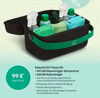 Vorwerk Kobold CK7 Clean Kit + GC100 Glasreiniger-Konzentrat + DA100 Kalkreiniger Angebot