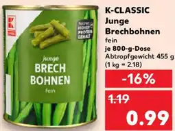 Kaufland K-CLASSIC Junge Brechbohnen Angebot