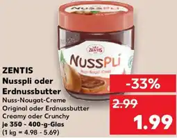 Kaufland ZENTIS Nusspli oder Erdnussbutter Angebot