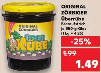 Kaufland ORIGINAL ZÖRBIGER Überrübe Angebot