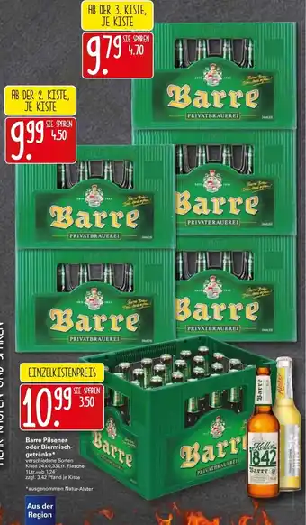 WEZ Barre Pilsener oder Biermischgetränke 24x0,33L Angebot