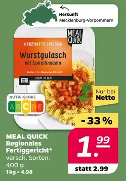 NETTO Meal quick regionales fertiggericht Angebot