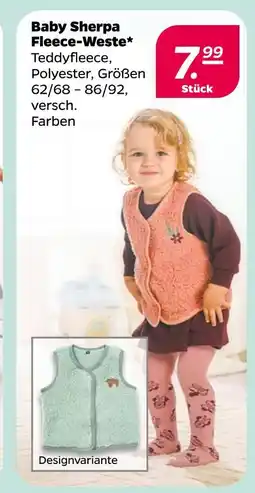 NETTO Baby sherpa fleece-weste Angebot