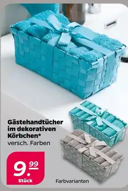 NETTO Gästehandtücher im dekorativen körbchen Angebot