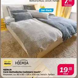 NETTO Hjemja cord-bettwäsche cashmere touch Angebot