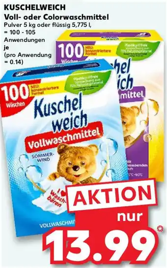 Kaufland KUSCHELWEICH Voll- oder Colorwaschmittel Angebot