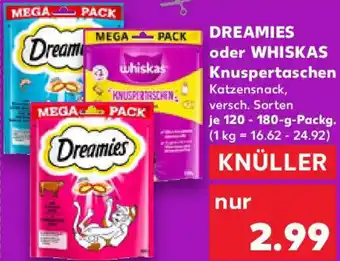 Kaufland DREAMIES oder WHISKAS Knuspertaschen Angebot