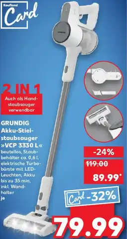 Kaufland GRUNDIG Akku-Stielstaubsauger VCP 3330 L Angebot