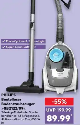 Kaufland PHILIPS Beutelloser Bodenstaubsauger XB2122/09 Angebot