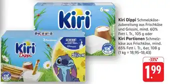 Edeka Neukauf Kiri Dippi Schmelzkäsezubereitung oder Kiri Portionen Schmelzkäse Angebot