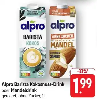 Edeka Neukauf Alpro Barista Kokosnuss-Drink oder Mandeldrink Angebot