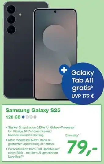 EP Samsung Galaxy S25 128 GB Angebot