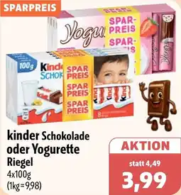 Aktiv Irma kinder Schokolade oder Yogurette Riegel Angebot