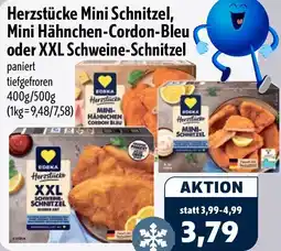 Aktiv Irma Herzstücke Mini Schnitzel, Mini Hähnchen-Cordon-Bleu oder XXL Schweine-Schnitzel Angebot