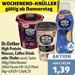 Aktiv Irma Dr.Oetker High Protein Mousse, Coffee Drink oder Shake Angebot