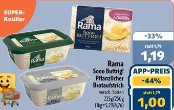 Aktiv Irma Rama Sooo Buttrig! Pflanzlicher Brotaufstrich Angebot